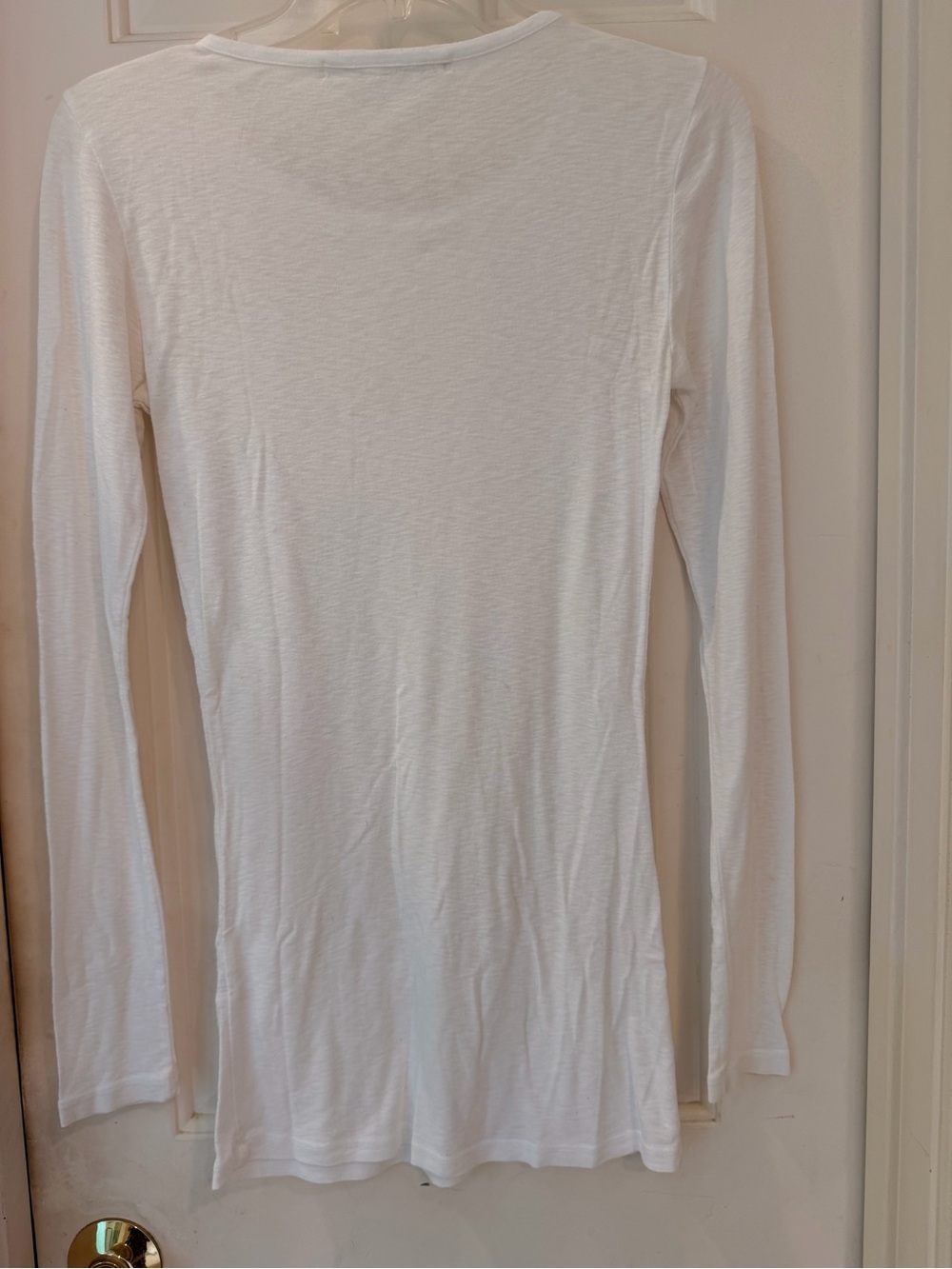 Michael Stars - Long Sleeve White Crew Neck Tee, Size: One Size Fits Most - Picture 6 of 9